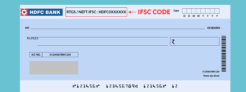 cheque number for hdfc bank